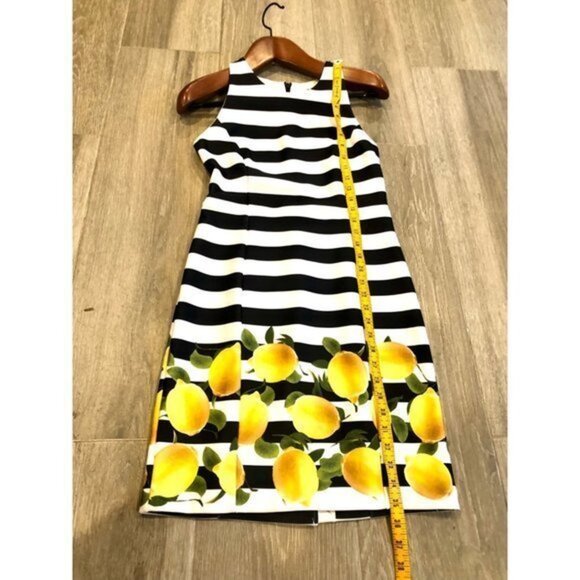 Milly Striped Lemon Empire Waist Above Knee Dress Size 6 - Picture 7 of 8